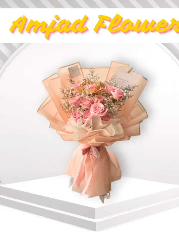 Premium Pink Flower Bouquet | Amjad Flower Shop