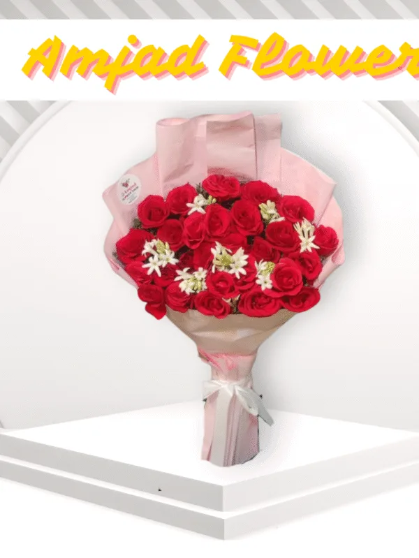 Eternal Love Red Rose Bouquet | Amjad Flower Shop