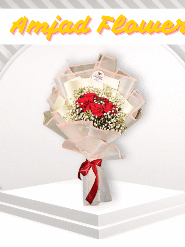 Red Roses & Baby Breaths Bouquet