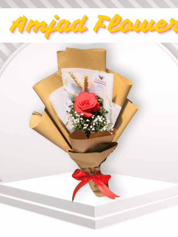 Single Red Rose Bouquet-Imported