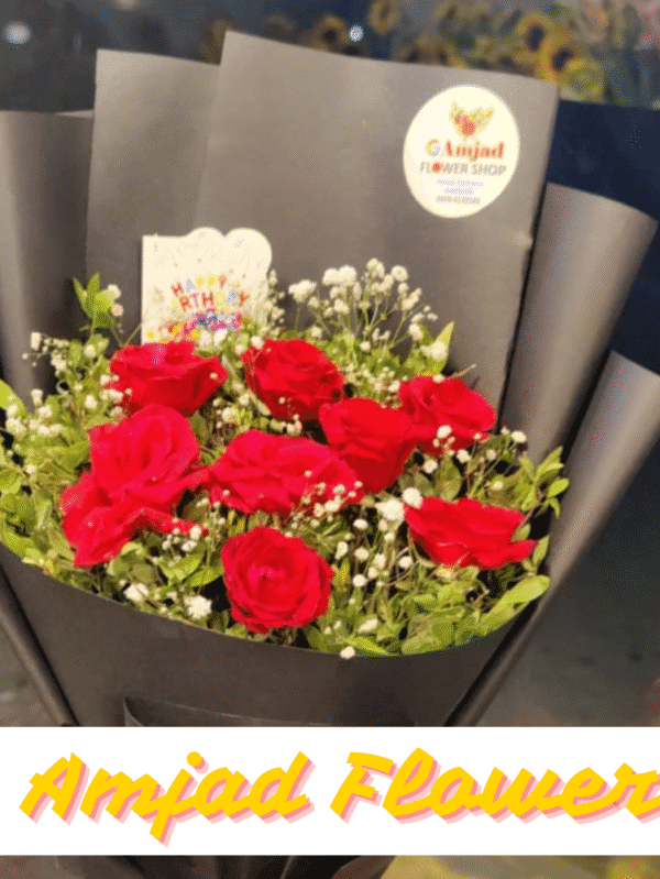 Roses & Baby’s Breath Flowers Bouquet