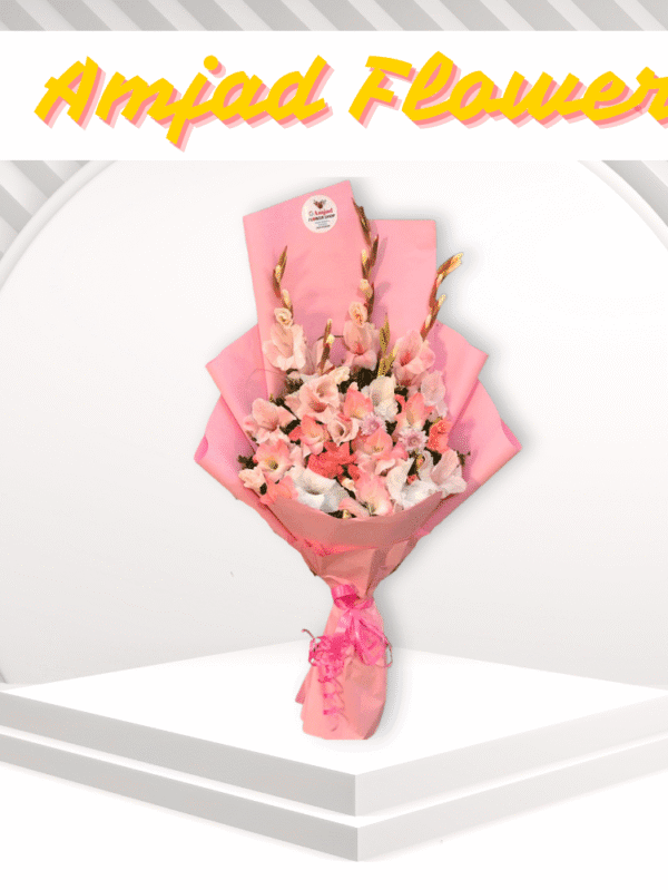 Romantic Pink Gladiolus Bouquet